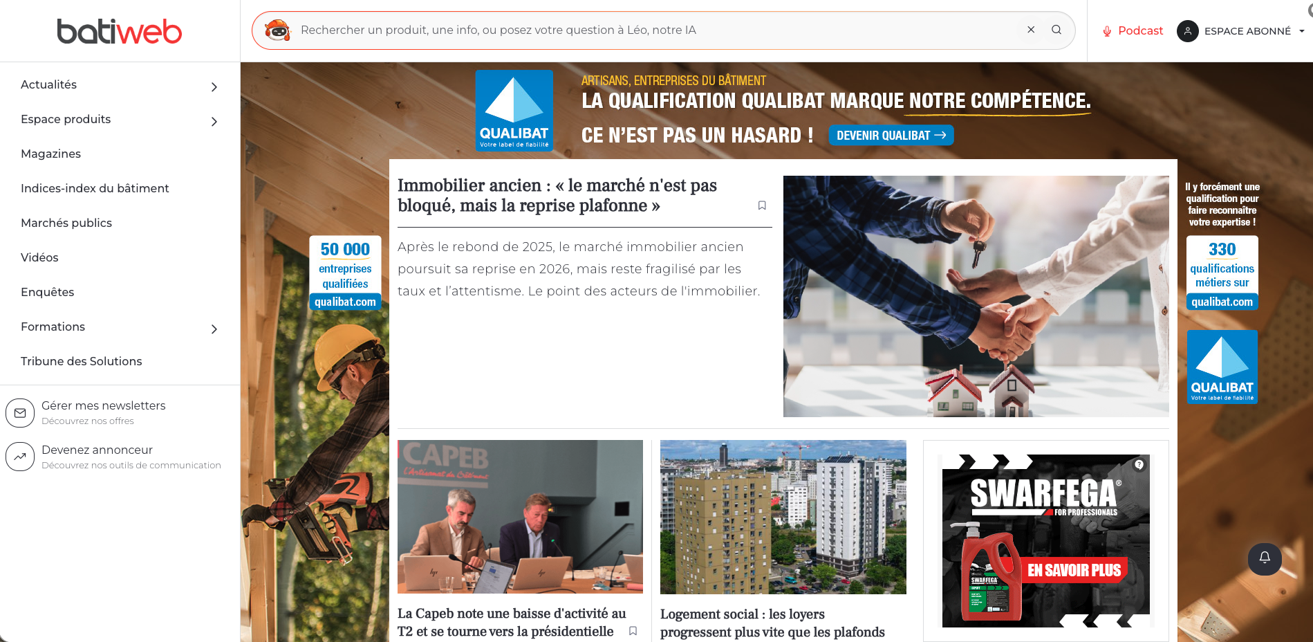 Formats Display Batiweb